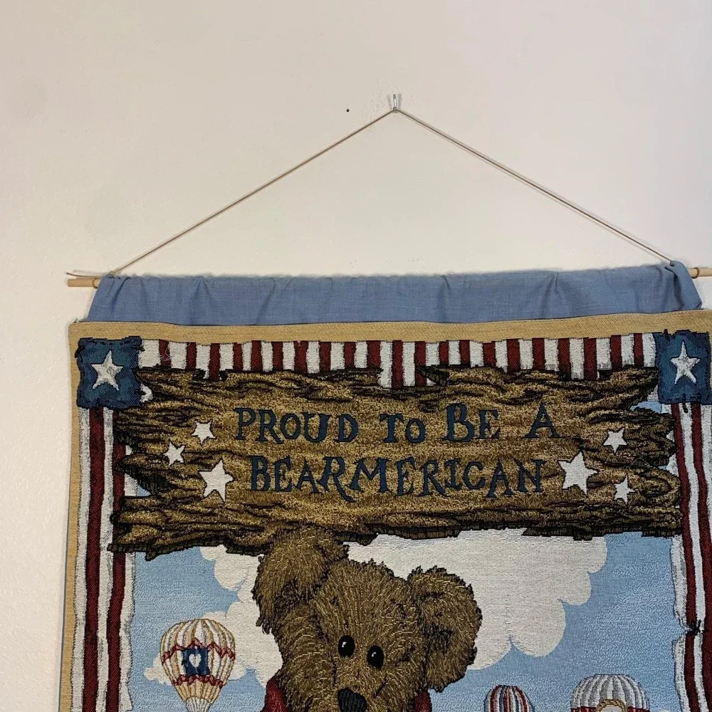 Boyds Bears & Friends USA America‎ Proud Be a Bear Merican Tapestry Wall Hanging
